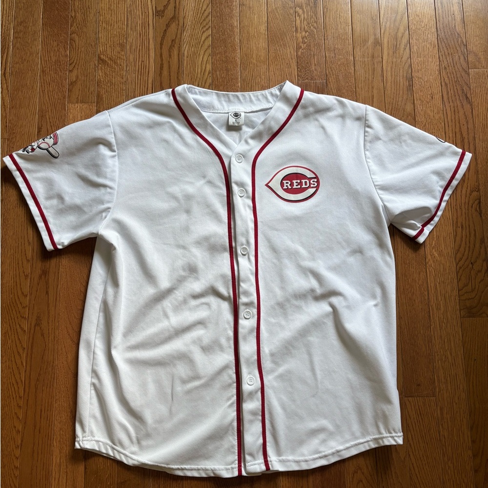 Cincinnati Reds Spencer Steer #7 Printed White and Red MLB Baseball Jersey